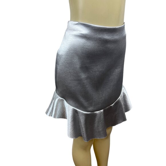 H&M Women's Grey Mermaid Knee Length Skirt Sz 14 - NWT - Picture 2 of 7